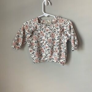 Jessica Simpson Floral Kids Sweater - Pink and Cream
